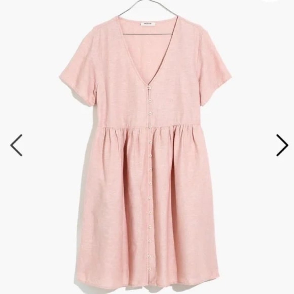 Madewell Linen-Blend Alexandra Button-Front Mini … - image 3